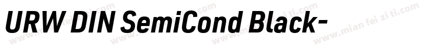 URW DIN SemiCond Black字体转换